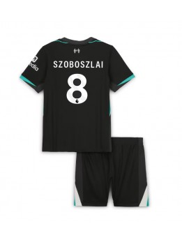 Otroški Nogometna dresi replika Liverpool Dominik Szoboszlai #8 Gostujoči 2024-25 Kratek rokav (+ hlače)